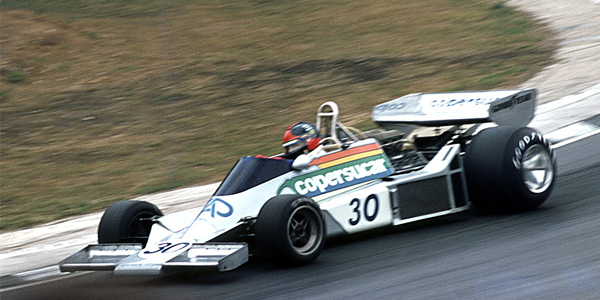 Emerson Fittipaldi finished sixth at the 1976 British GP in the Copersucar-Fittipaldi FD03. Copyright Gillfoto 2017. Used with permission.