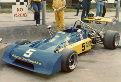 The Fred Opert Racing Chevron B27 of Bertil Roos at Mosport Park in 1974. Copyright Peter Viccary (<a href=http://www.gladiatorroadracing.ca/ target=_blank>gladiatorroadracing.ca</a>) 2021. Used with permission.