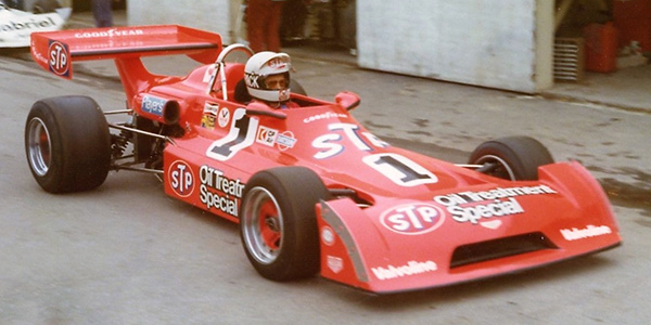 Bill Brack in his STP Chevron B29 at Mosport Park in August 1976. Copyright Peter Viccary (<a href='http://www.gladiatorroadracing.ca/' target='_blank'>gladiatorroadracing.ca</a>) 2021. Used with permission.