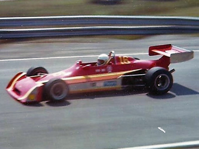Hugh Cree in his Chevron B29 at Mosport in August 1976. Copyright Peter Viccary (<a href='http://www.gladiatorroadracing.ca/' target='_blank'>gladiatorroadracing.ca</a>) 2021. Used with permission.