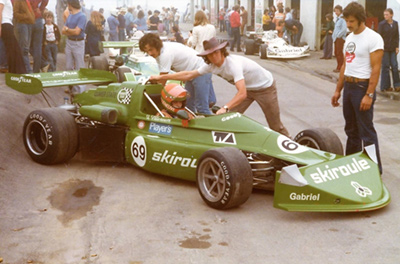 Gilles Villeneuve's Skiroule March 75B at Mosport Park in 1975. Copyright Peter Viccary (<a href='http://www.gladiatorroadracing.ca/' target='_blank'>gladiatorroadracing.ca</a>) 2021. Used with permission.