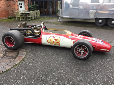 John Hughes' newly acquired ex-Bobby Brown Eagle, showing the 1973 Skeeter McKitterick livery after the deformable structures were removed. Copyright Simon Hadfield 2016. Used with permission.