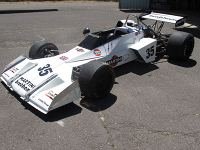 Jonathan Burke's Brabham BT40 in July 2012. Copyright Jeremy Hall 2016. Used with permission.