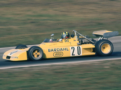 Wilson Fittipaldi in his Bardahl Brabham BT38 at Hockenheim in October 1972. Copyright Walter C Harbers III 2021. Used with permission.