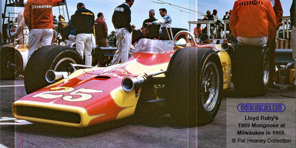 Lloyd Ruby's 1969 Mongoose wedge at Milwaukee in June 1969. Copyright Pat Heaney Collection 2021. Used with permission.