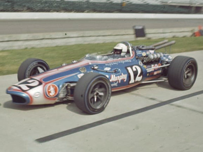 Roger McCluskey's new Eagle at the 1967 Indy 500. Part of the Dave Friedman collection. Licenced by The Henry Ford under Creative Commons licence Attribution-NonCommercial-NoDerivs 2.0 Generic. Original image has been cropped.