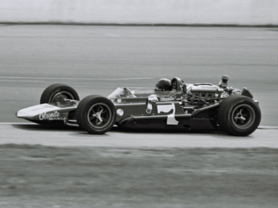 The backup #7 Eagle 69 being used in practice at Indy in 1969. Part of the Dave Friedman collection. Licenced by The Henry Ford under Creative Commons licence Attribution-NonCommercial-NoDerivs 2.0 Generic. Original image has been cropped.
