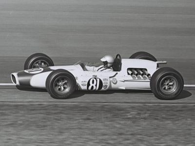 Pete Salemi's 1965 G. C. Murphy Gerhardt at the Speedway in 1965.  Part of the Dave Friedman collection. Licenced by The Henry Ford under Creative Commons licence Attribution-NonCommercial-NoDerivs 2.0 Generic. Original image has been cropped.