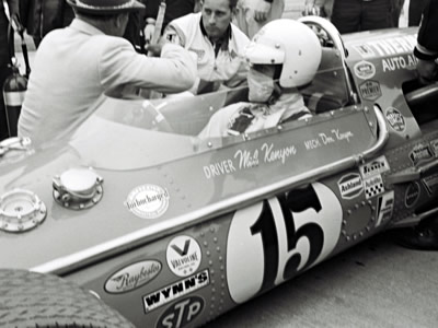 Mel Kenyon awaits the start of the 1967 Indy 500 in his #15 Thermo-King Gerhardt. Part of the Dave Friedman collection. Licenced by The Henry Ford under Creative Commons licence Attribution-NonCommercial-NoDerivs 2.0 Generic. Original image has been cropped.