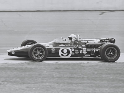 Mel Kenyon's "1968½" car at the Indy 500 in 1969.  Part of the Dave Friedman collection. Licenced by The Henry Ford under Creative Commons licence Attribution-NonCommercial-NoDerivs 2.0 Generic. Original image has been cropped.