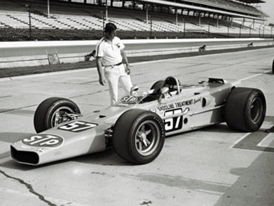 Carl Williams drove Grant King's STP-backed Gerhardt wedge at the 1969 Indy 500. Part of the Dave Friedman collection. Licenced by The Henry Ford under Creative Commons licence Attribution-NonCommercial-NoDerivs 2.0 Generic. Original image has been cropped. Carl Williams drove Grant King's STP-backed Gerhardt wedge at the 1969 Indy 500. Part of the Dave Friedman collection. Licenced by The Henry Ford under Creative Commons licence Attribution-NonCommercial-NoDerivs 2.0 Generic. Original image has been cropped.