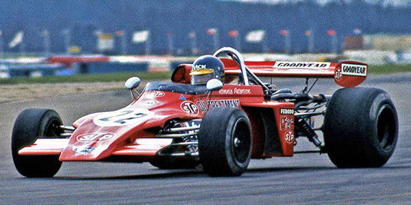 Ronnie Peterson in the works STP March 722 at Thruxton in April 1972. Copyright Michael Hewitt 2023. Used with permission.