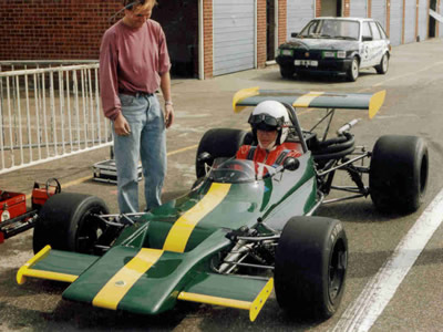 Richard Spellberg's freshly-restored Lotus 69 testing at Snetterton in 1995. Copyright Richard Hinton 2018. Used with permission.