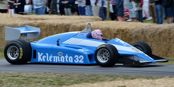 Lorina McLaughlin in Terry Sayles' Osella FA1D at the Goodwood Festival of Speed in 2015. Copyright Phil Hooper 2016. Used with permission.