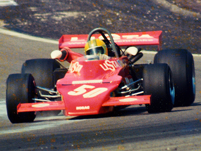 Markus Hotz in the 1600cc Horag HAS7 at Dijon in 1974. Copyright David Hotz 2026. Used with permission.