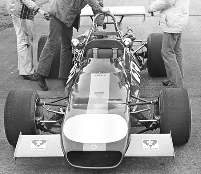Gordon Smiley's Formula Atlantic Merlyn Mk 21 in 1974. Copyright David Hutson 2011. Used with permission. Gordon Smiley's Formula Atlantic Merlyn Mk 21 in 1974. Copyright David Hutson 2011. Used with permission.
