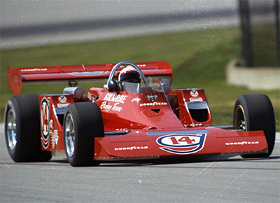 AJ Foyt in his new 1973 Coyote at the Indy 500 in 1973.  Copyright Indianapolis Motor Speedway. Copyright permissions granted for non-commercial use by Indianapolis Motor Speedway.