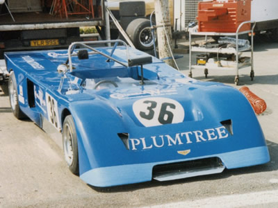The Plumtree Racing Chevron B19 in the paddock at Silverstone in May 1987. Copyright Jeremy Jackson 2009 . Used with permission.