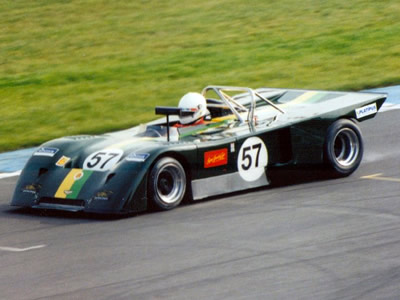 Jan Brunstedt in his Chevron B19 at Donington Park in September 1996. Copyright Jeremy Jackson 2009. Used with permission.