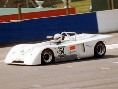 Martin Birrane in a Chevron B19, presumably the ex-Filhol car, at Silverstone in July 1992. Copyright Jeremy Jackson 2009. Used with permission.