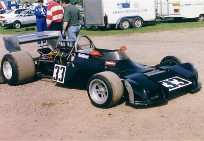 Tim Barry's ex-Ian Ward Trojan T102 at Mallory Park in May 1994. Copyright Jeremy Jackson 2001. Used with permission. Tim Barry's ex-Ian Ward Trojan T102 at Mallory Park in May 1994. Copyright Jeremy Jackson 2001. Used with permission.
