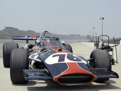 Marvin Webster Sr's 1966 Eagle at the Ontario 500 in 1973. Copyright Wayne Johnson 2020. Used with permission.