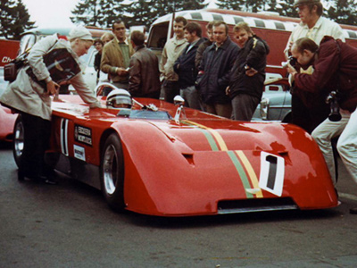 Brian Redman’s brand new works Chevron B16S at the Nürburgring in September 1970. Copyright Udo Klinkel 2021. Used with permission.