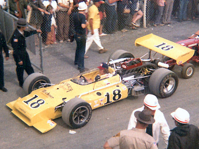 Swede Savage's Brabham BT32 at Pocono in July 1972. Copyright Jim Knerr 2020. Used with permission. Swede Savage's Brabham BT32 at Pocono in July 1972. Copyright Jim Knerr 2020. Used with permission.