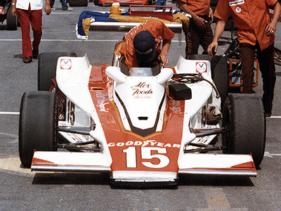 Vern Schuppan's Alex Foods Lightning at Pocono in 1977. Copyright Jim Knerr 2020. Used with permission.