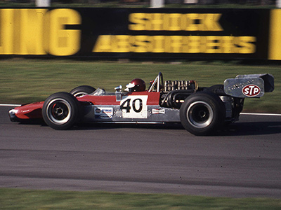 Ian Ashley in the Rocky Plumridge Lola T190 at Brands Hatch in October 1971. Copyright Peter Knights 2021. Used with permission.