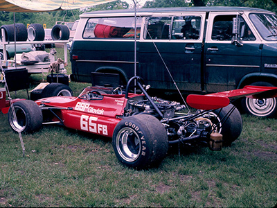 The Brabham BT35 of John and Thomas Gloviak at Blackhawk Farms in 1974. Copyright Clark Lance 2022. Used with permission.