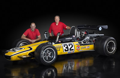 Tom Beauchamp Jr (left) and Jim Larkin (right) with Larkin's restored Eagle in October 2012. Copyright Jim Larkin 2012. Used with permission.