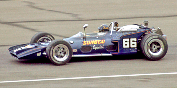 Marc Donohue in Roger Penske's Sunoco Lola T153 at Indy in 1970. Copyright Kenneth Lawrence 2010. Used with permission.