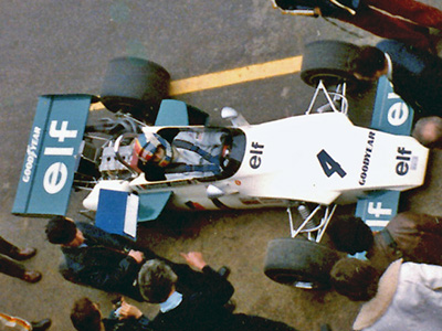 François Cevert in the ELF Coombs March 722 at Rouen in 1970. Copyright Andre Lefort 2025. Used with permission.