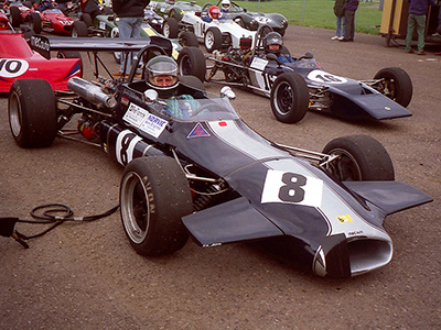 Georges Legein in his Brabham BT35 at HSCC Silverstone in September 1994. Copyright Keith Lewcock 2023. Used with permission.