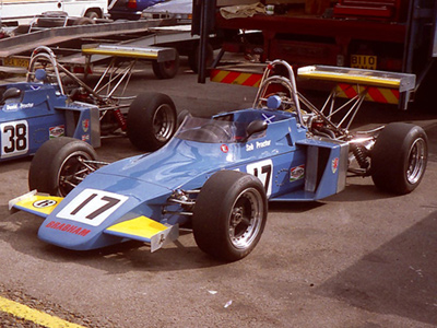 Seb Proctor's Brabham BT38C (right) with father David's car (left) at Silverstone in September 1994. Copyright Keith Lewcock 2021. Used with permission.