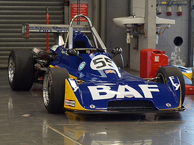 Bruce Bartell's F3 Chevron B34 at Silverstone in October 2015. Copyright Keith Lewcock 2015. Used with permission.