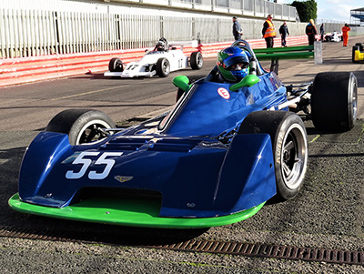 Jon Finch in Ken Thorogood's Chevron B34 at HSCC Silverstone in November 2014. Copyright Keith Lewcock 2014. Used with permission.