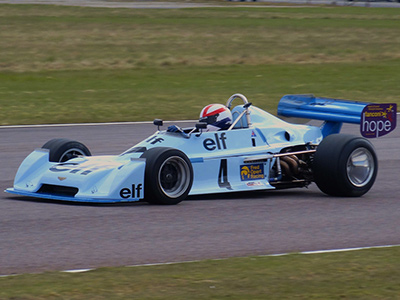 Martin O'Connell in his Chevron B40 at Thruxton in March 2013. Copyright Keith Lewcock 2013. Used with permission.
