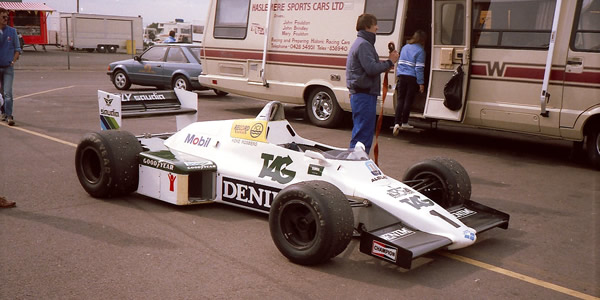 John Foulston brought this Williams FW08C to the HSCC's Silverstone meeting in September 1986, a rare treat for a F1 fan to see such an up-to-date car. Copyright Keith Lewcock 2018. Used with permission. John Foulston brought this Williams FW08C to the HSCC's Silverstone meeting in September 1986, a rare treat for a F1 fan to see such an up-to-date car. Copyright Keith Lewcock 2018. Used with permission.