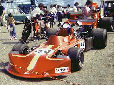 Mick Hill's March 74A/1 in the paddock at Mallory Park in 1975. Copyright Simon Lewis 2004. Used with permission. Mick Hill's March 74A/1 in the paddock at Mallory Park in 1975. Copyright Simon Lewis 2004. Used with permission.