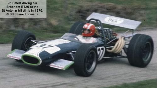 Jo Siffert driving his Brabham BT20 at St Antonin in 1970. Copyright Stéphane Locmane 2011. Used with permission.