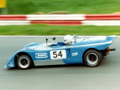 Richard Budge's Chevron B19 in the Brands Hatch Thundersports race in May 1983. Copyright Rupert Lowes 2009. Used with permission.