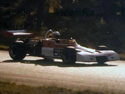 Bob Schutt in his ex-Rondel Brabham BT38 at Mid-America Raceway in 1975. Copyright Jeff Luebker 2021. Used with permission.