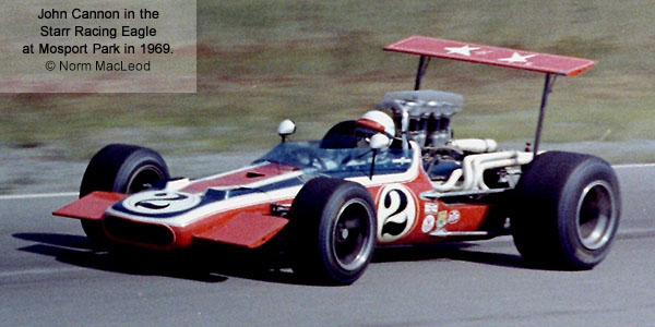 John Cannon in the Starr Racing McLaren M10A at Mosport Park in 1969. Copyright Norm MacLeod.  Used with permission.