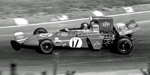 Ronnie Peterson in his works STP March 711 at the 1971 Canadian Grand Prix. Copyright Norm MacLeod 2018. Used with permission.