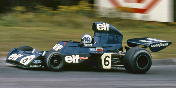 François Cevert in Tyrrell 006 at the 1973 Canadian Grand Prix, in what would prove to be his final race start. Copyright Norm MacLeod 2018. Used with permission.