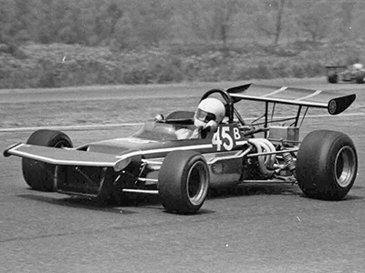 Malcolm MacLeod in his Chevron B18 at Nelson Ledges in 1974. Copyright Malcolm MacLeod 2026. Used with permission.