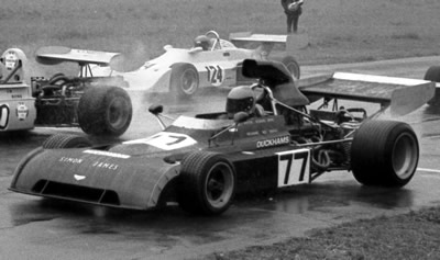 Richard Simms in the "ex-Dean" Chevron B24 at Aintree in August 1975. Copyright Peter McFadyen 2006. Used with permission.