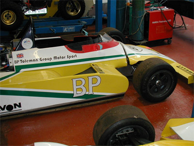 Bill Hall's Toleman TG280 in April 2001. Copyright Kevan McLurg 2020. Used with permission.